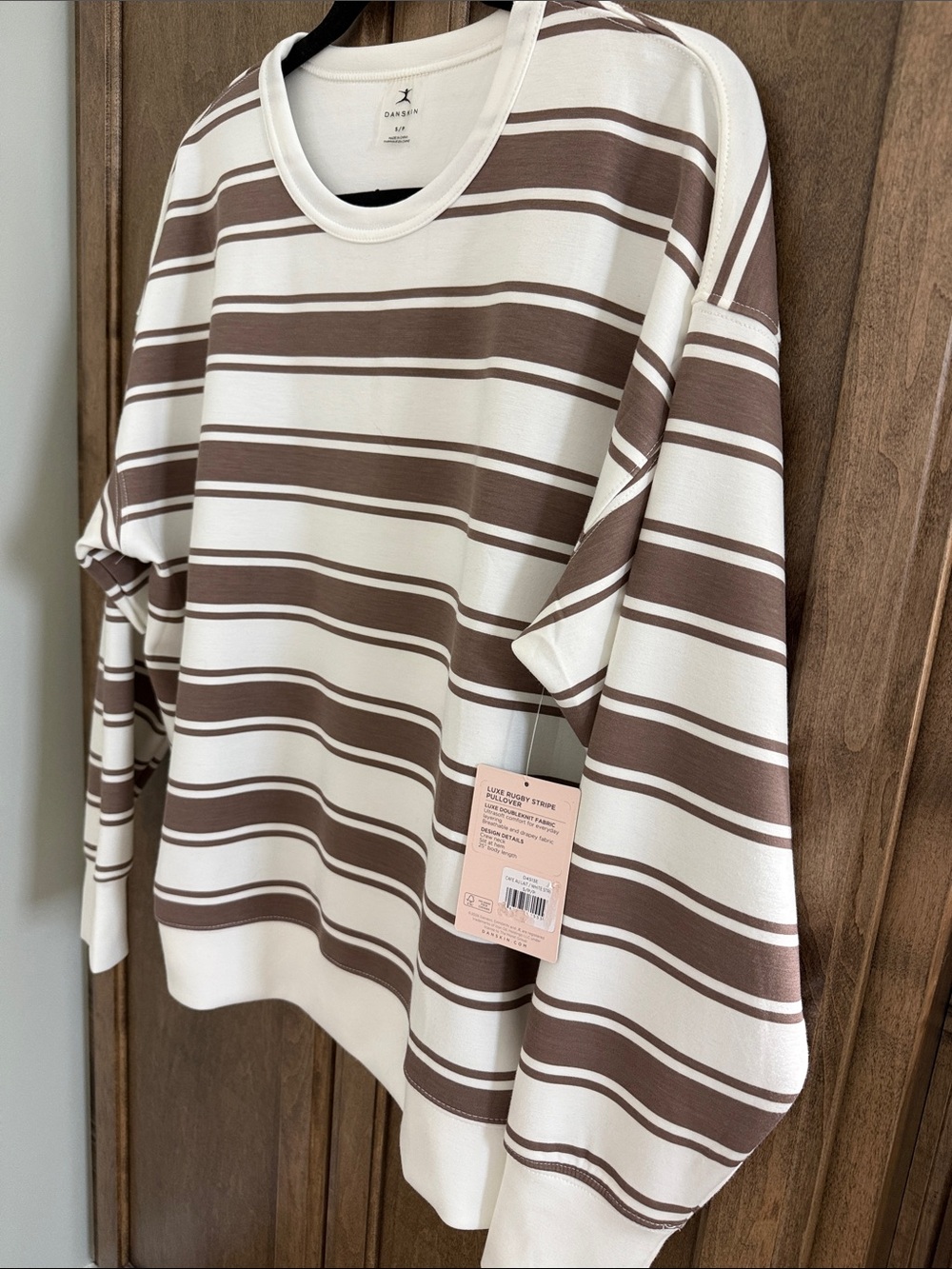 Luxe Rugby Stripe Pullover New with Tags